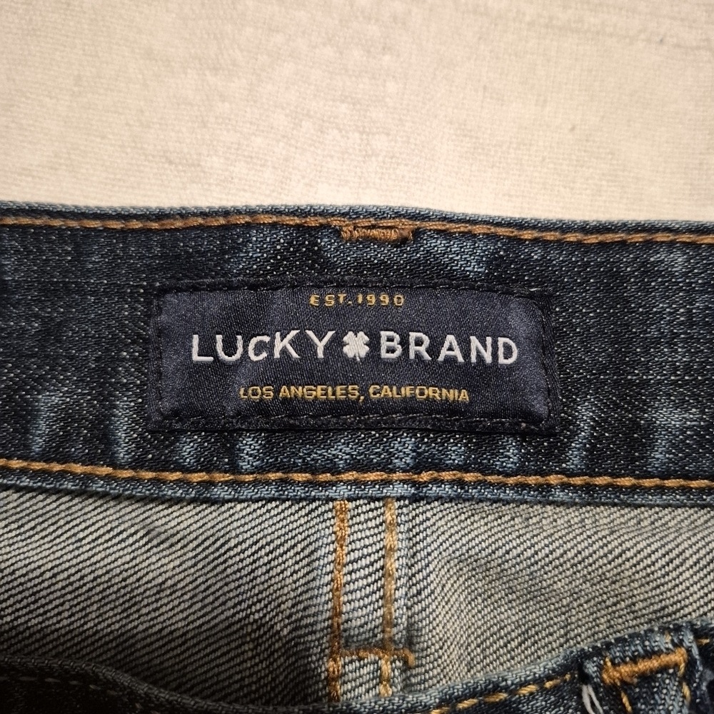Lucky Brand men's size 33 x 30 410 Athletic Slim jeans stretch minimal fade VGUC - Picture 4 of 9